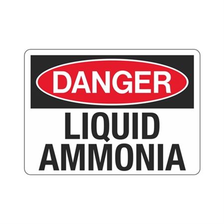 Danger Liquid Ammonia Sign